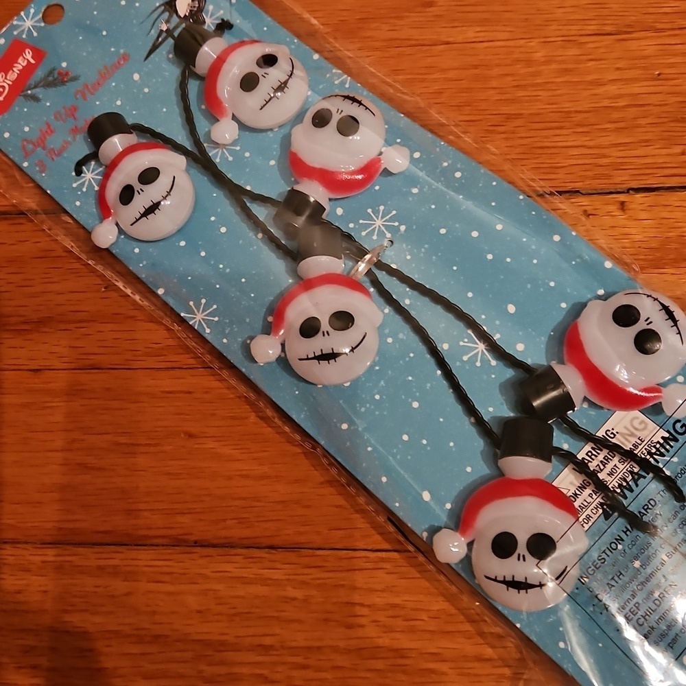 Disney Jack Skellington Nightmare Before Christmas Light-up Necklace, Brand New!